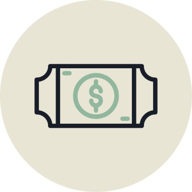 Para ikonu. düz vektör illüstrasyonu