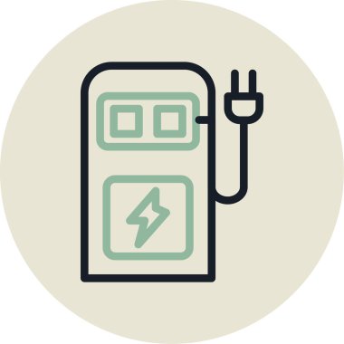 Pil. Web simgesi basit illüstrasyon