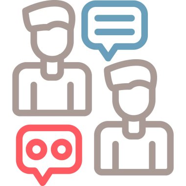 Bir grup insanın vektör çizimi