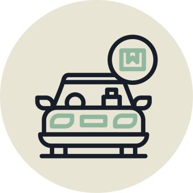 Araba yıkama. Web basit illüstrasyon tasarımı