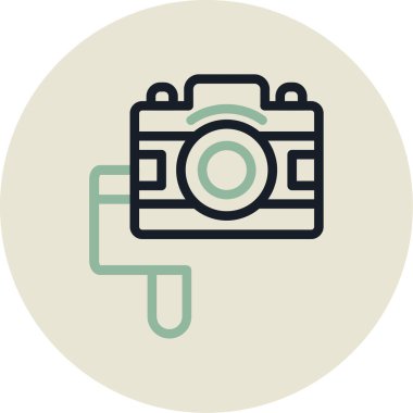 kamera simgesi vektör illüstrasyonu