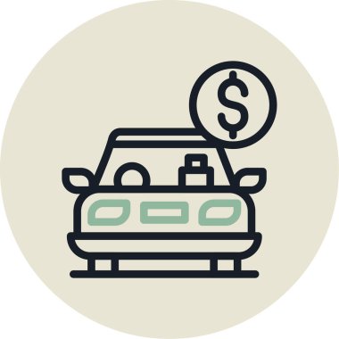 vektör para simgesi illüstrasyonu