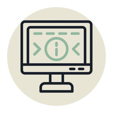 Web tarayıcı düz vektör simgesi