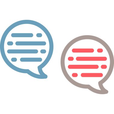 Sohbet simgesi vektör illüstrasyonu.