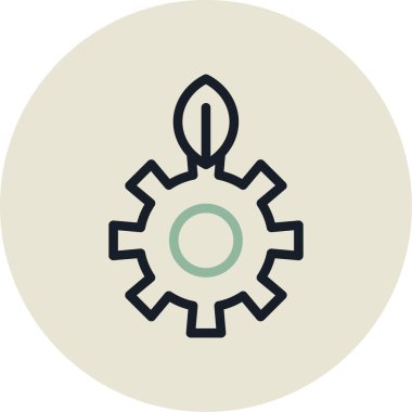 dişli düz vektör simgesi