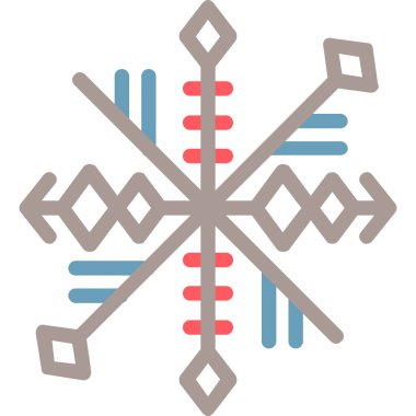 Kar Tanesi ikonu. Basit resimleme