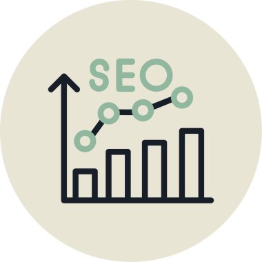 seo modern simgesinin vektör illüstrasyonu