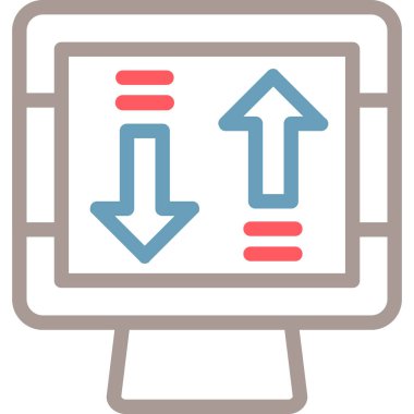 ok Ağı simgesi basit illüstrasyon, vektör