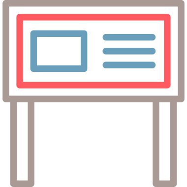 Reklam panosu. Web simgesi basit illüstrasyon