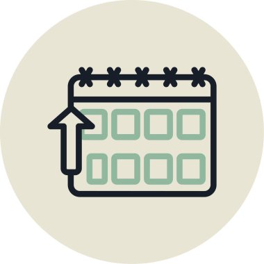 Takvim simgesi vektör illüstrasyonu