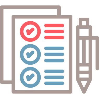 Kontrol listesi. Web simgesi basit tasarım