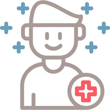 Doktor. Web simgesi basit illüstrasyon