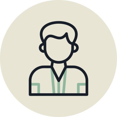 avatar. Web simgesi basit illüstrasyon