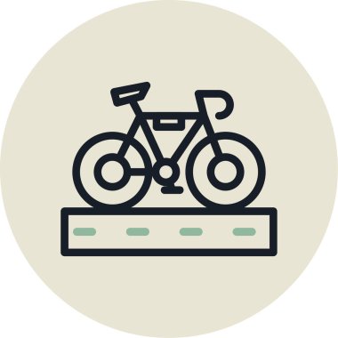 Bir bisiklet simgesinin vektör illüstrasyonu