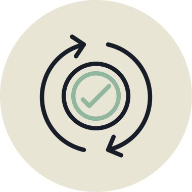 Kişisel simge için vektör simgesi ve simge illüstrasyonunu kontrol et, kullan..