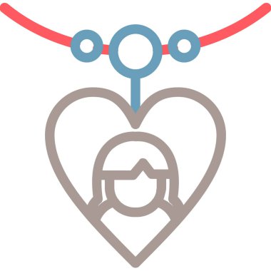 Kalp. Web simgesi basit illüstrasyon