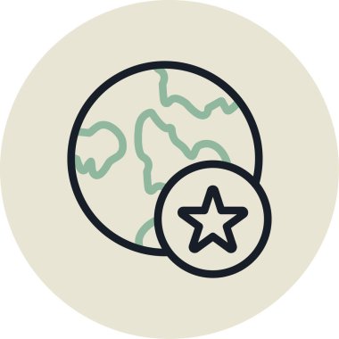 Yeryüzü ikonu vektör illüstrasyonuName