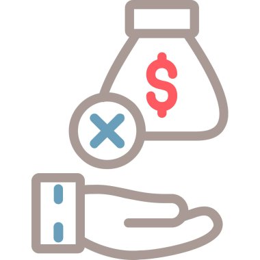 Para için. Web simgesi basit illüstrasyon