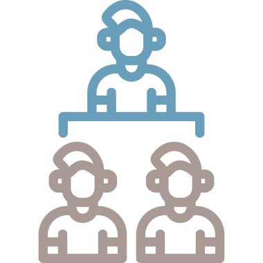 İş toplantısı. Basit illüstrasyon