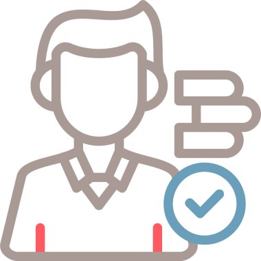 İş insanları simgesinin vektör illüstrasyonu