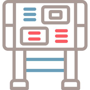 robot. Web simgesi basit illüstrasyon