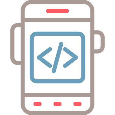 Akıllı telefon. Web simgesi basit illüstrasyon