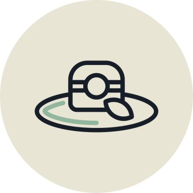 Şapka simgesi vektör illüstrasyonu