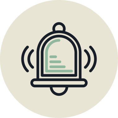 Çan simgesinin vektör illüstrasyonu