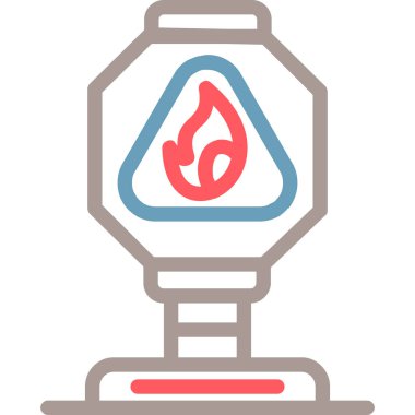 Yangın. Web simgesi basit illüstrasyon