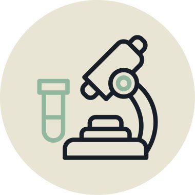 Mikroskop. Web simgesi basit illüstrasyon