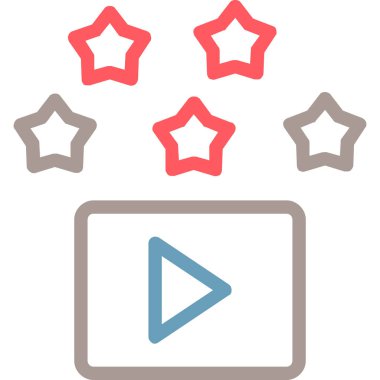 video. Web simgesi basit illüstrasyon