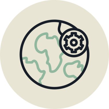 Küre. Web simgesi basit illüstrasyon