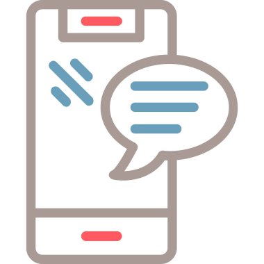 Konuş. Web simgesi basit illüstrasyon