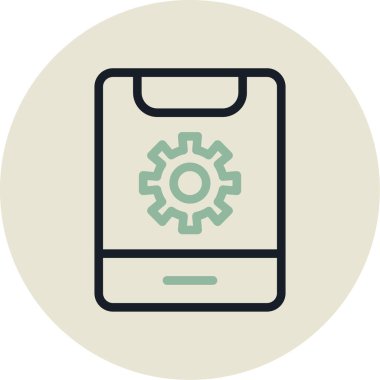 Cep telefonu. Web simgesi vektör illüstrasyonu