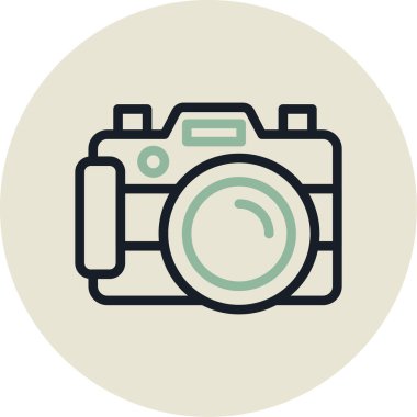fotoğraf makinesi ikon vektör illüstrasyonu
