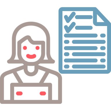 kadın simge vektör illüstrasyonu