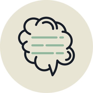 Metin beyinli konuşma balonu, çizim tasarımı