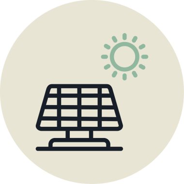 Güneş Simgesi Vektör illüstrasyonu