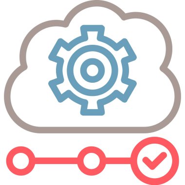 Dişliler. Web simgesi vektör illüstrasyonu