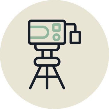 Kamera. Web simgesi basit illüstrasyon