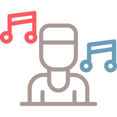 müzik çalar simgesi, vektör illüstrasyon tasarımı