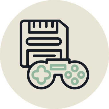 oyun simgesi vektör çizimi