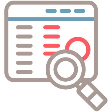 veri analizi düz vektör simgesi