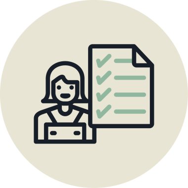 Bir belge simgesinin vektör illüstrasyonu