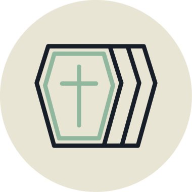 tabut simgesi vektör illüstrasyonu