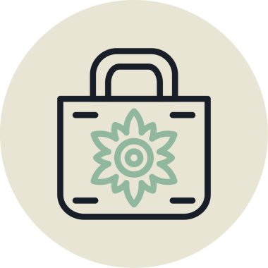 Çanta. Web simgesi basit illüstrasyon