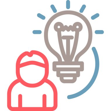 yaratıcı fikir simgesi, vektör illüstrasyonu