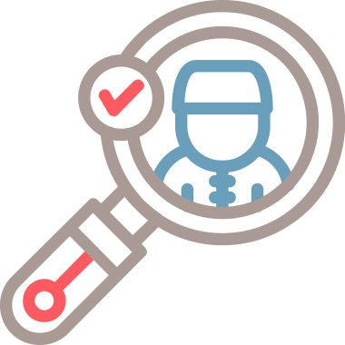 Büyüteç. Web simgesi basit illüstrasyon