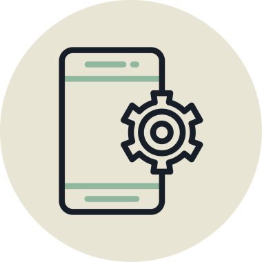 Cep telefonu. Web simgesi basit illüstrasyon