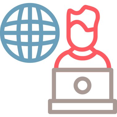 Küre. Web simgesi basit illüstrasyon